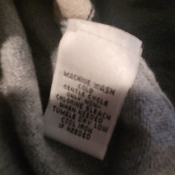 Hannah Colorblock Black, Gray, And Cream Open Front Cardigan Size XL - Picture 7 of 8